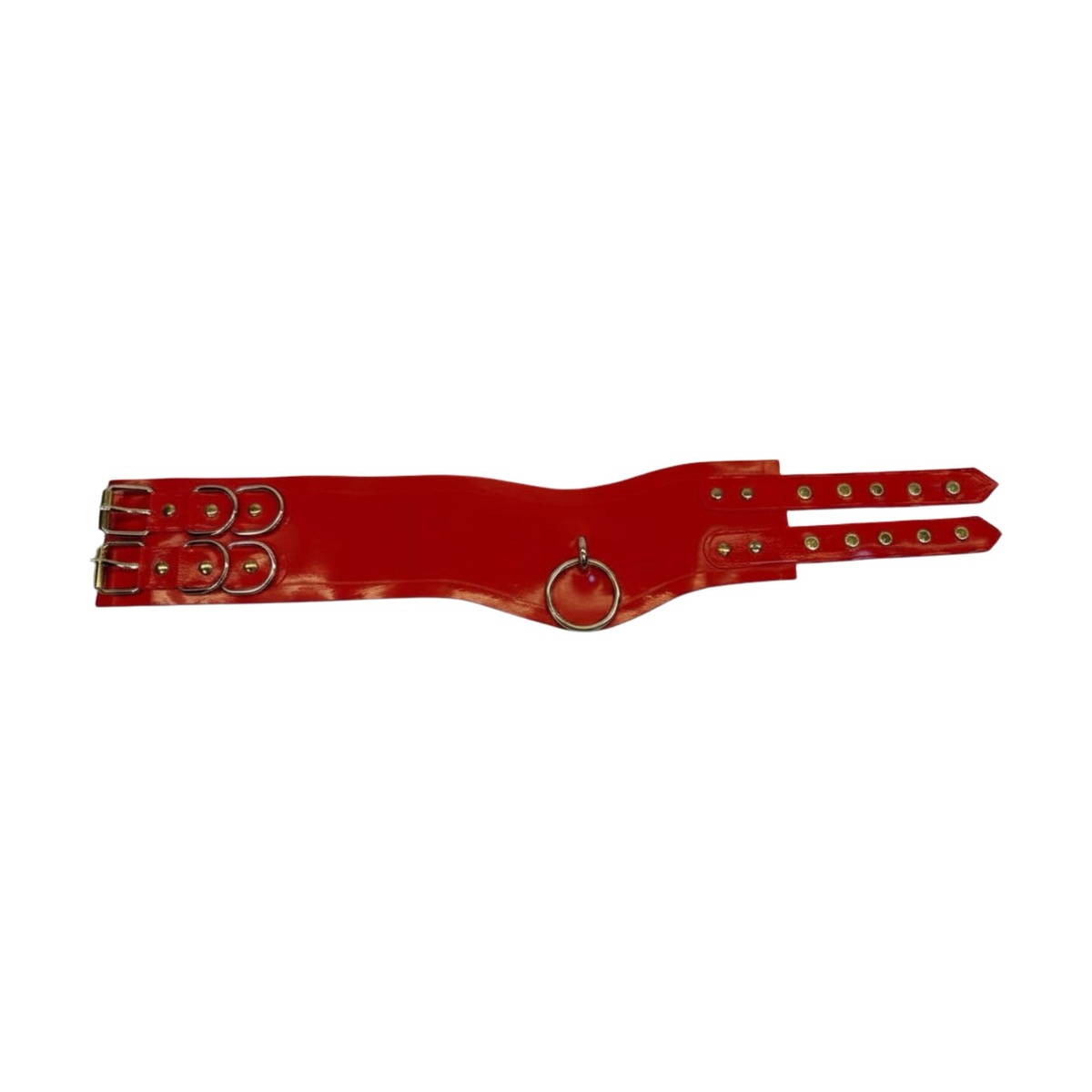 Halsband aus Latex, rot